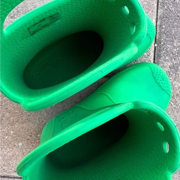 CROCS Green Rain & Snow Boots Waterproof Pull-On - Picture 6 of 9